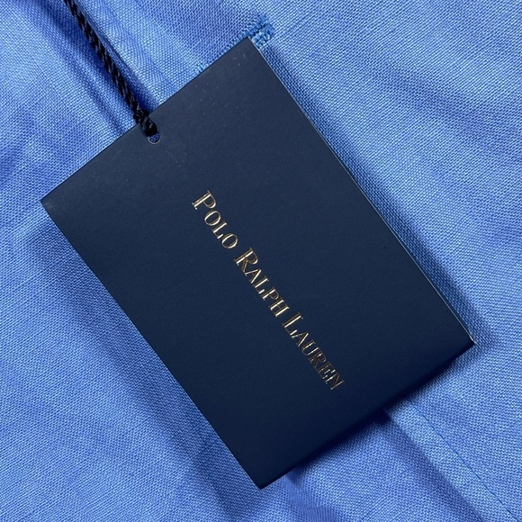 NWT Polo Ralph Lauren L Made in Italy 100% Linen Sport Coat Surgeon Cuff Blue - Picture 7 of 13